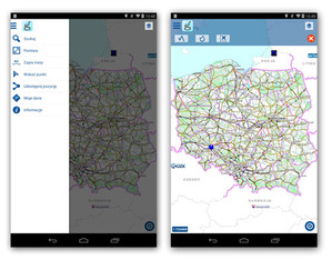 Ilustracja: Nowy interfejs mobilnego Geoportalu
