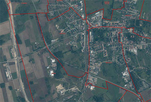 Ilustracja: Sporo chętnych do budowy nidzickiej BDOT500 <br />
fot. Geoportal.gov.pl