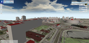 Ilustracja: GUGiK uruchomił Geoportal 3D <br />
Centrum Katowic