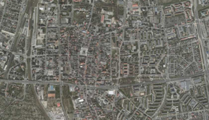 Ilustracja: Leszno zamawia rozbudowę systemu do prowadzenia PZGiK oraz dane 3D <br />
Leszno na ortofotomapie (Geoportal.gov.pl)
