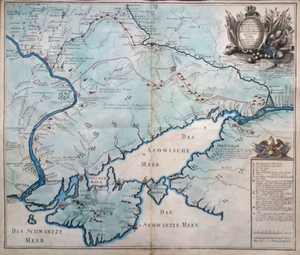 Ilustracja: Mapa wojny rosyjsko-tureckiej 1736 r. w zbiorach Ossolineum