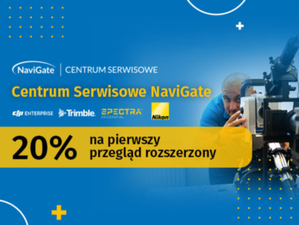 Ilustracja: Zapraszamy do Centrum Serwisowego NaviGate. 20% rabatu na pierwszy przegląd rozszerzony