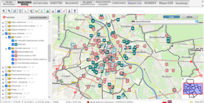 Ilustracja: Co nowego w stołecznym geoportalu? <br />
Jednostki naukowe uczelni i jednostki badawczo-rozwojowe zlokalizowane w stolicy (mapa.um.warszawa.pl)