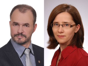 Ilustracja: Dr Robert Wł. Bauer rezygnuje z kierowania IGiK-iem <br />
Robert Wł. Bauer i Monika Wilde-Piórko