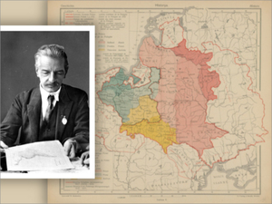 Ilustracja: Posłowie chcą uczcić pamięć prof. Romera <br />
Eugeniusz Romer (fot. Wikipedia) oraz mapa z "Geograficzno-statystycznego atlasu Polski"