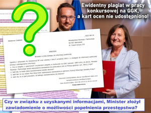 Ilustracja: Czy MRiT zawiadomiło prokuraturę o plagiacie w naborze na GGK?  <br />
Fot. X Waldemara Izdebskiego