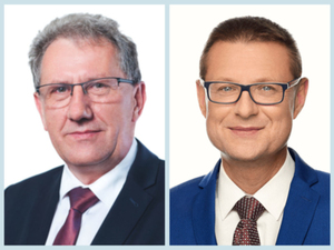 Ilustracja: Tylko dwóch geodetów w nowym parlamencie <br />
Tadeusz Chrzan i Artur Dunin
