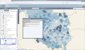 Ilustracja: Wyższa ocena powiatowych usług WFS dotyczących EGiB <br />
Aktualne wyniki walidacji publikowane są też w serwisie www.polska.e-mapa.net