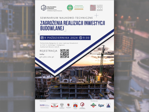 Ilustracja: Zaproszenie na seminarium o zagrożeniach realizacji inwestycji budowlanej