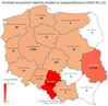 Ilustracja: 95% powiatów z poprawnymi identyfikatorami działek