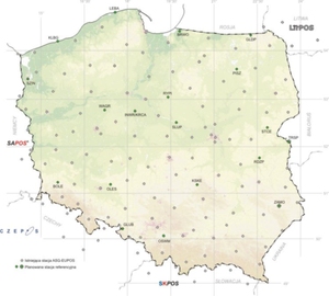 Ilustracja: Wkrótce 4 kolejne stacje ASG-EUPOS <br />
Planowane stacje ASG-EUPOS (fot. GUGiK)