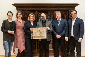 Ilustracja: Unikatowa mapa trafiła do zbiorów Uniwersytetu Szczecińskiego <br />
Fot. Filip Kacalski/Uniwersytet Szczeciński